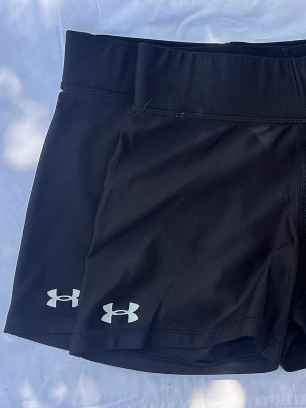 2 Pairs Under Armour Shorts Women's M Black Bootie Stretch Compression
